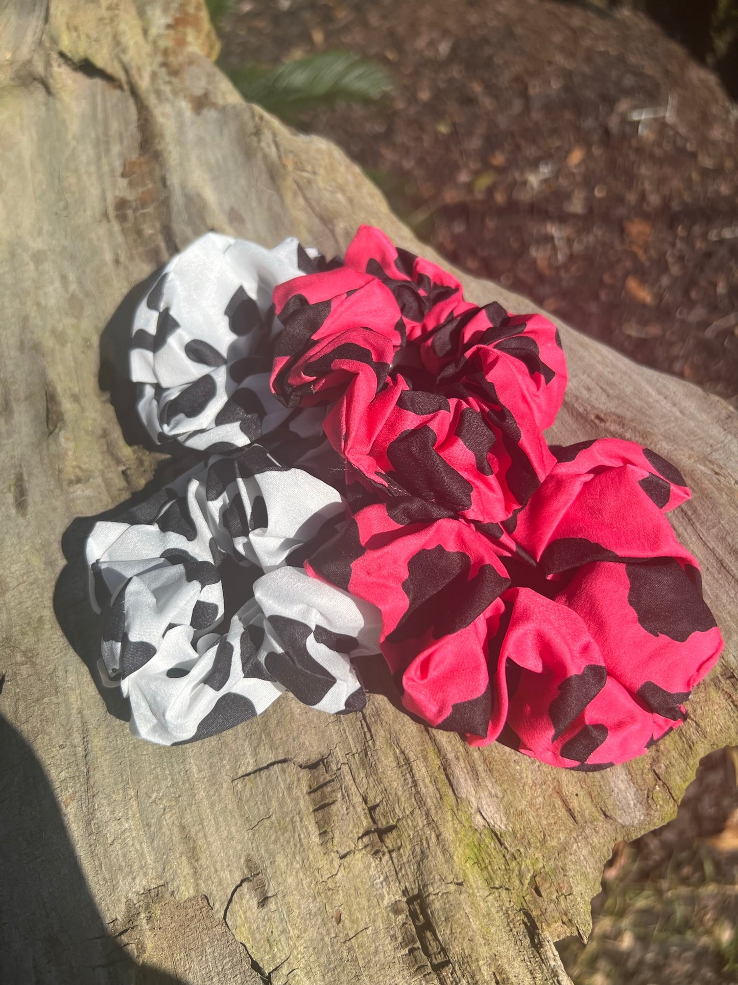 Cow Print Scrunchies