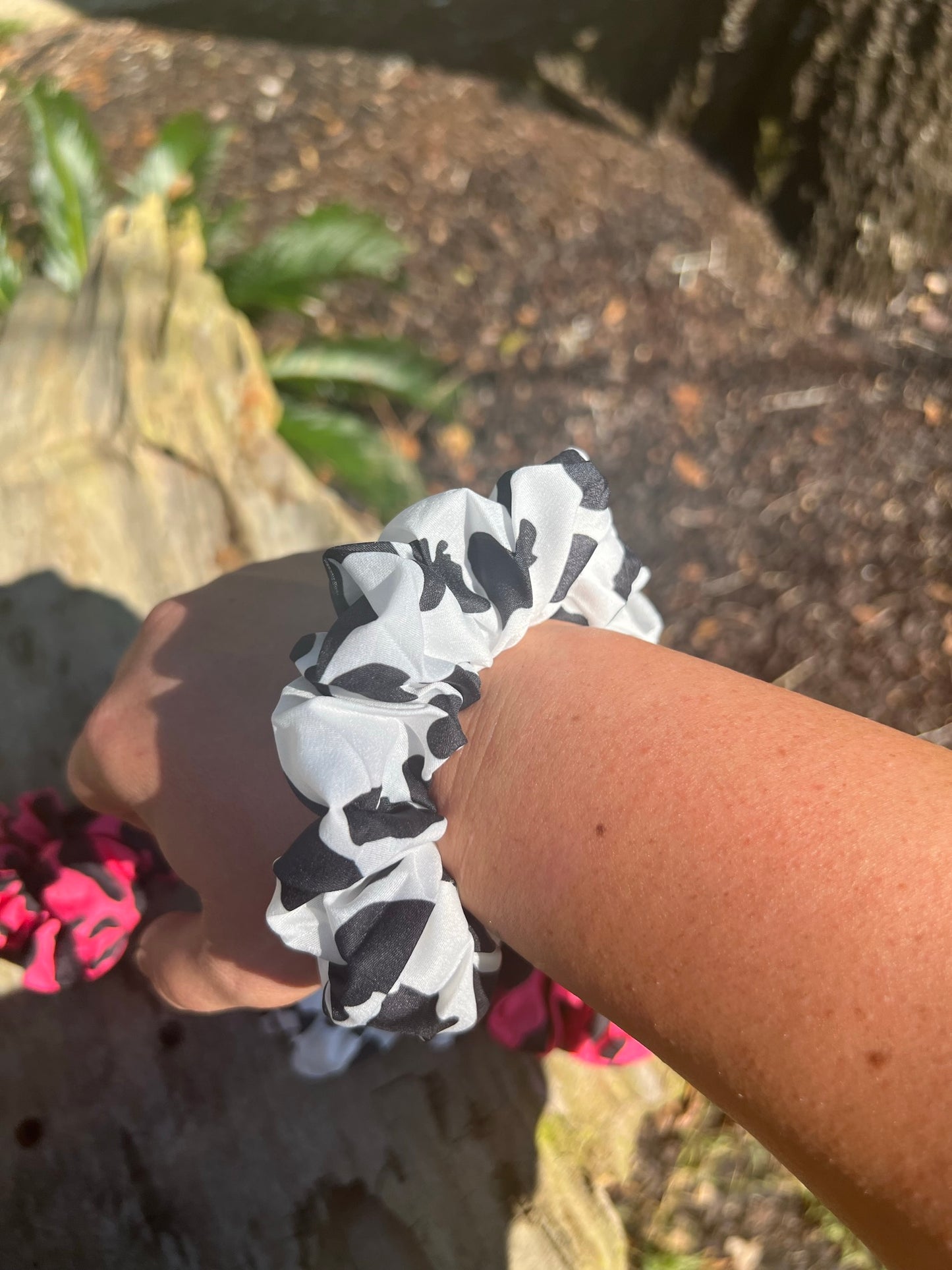 Cow Print Scrunchies