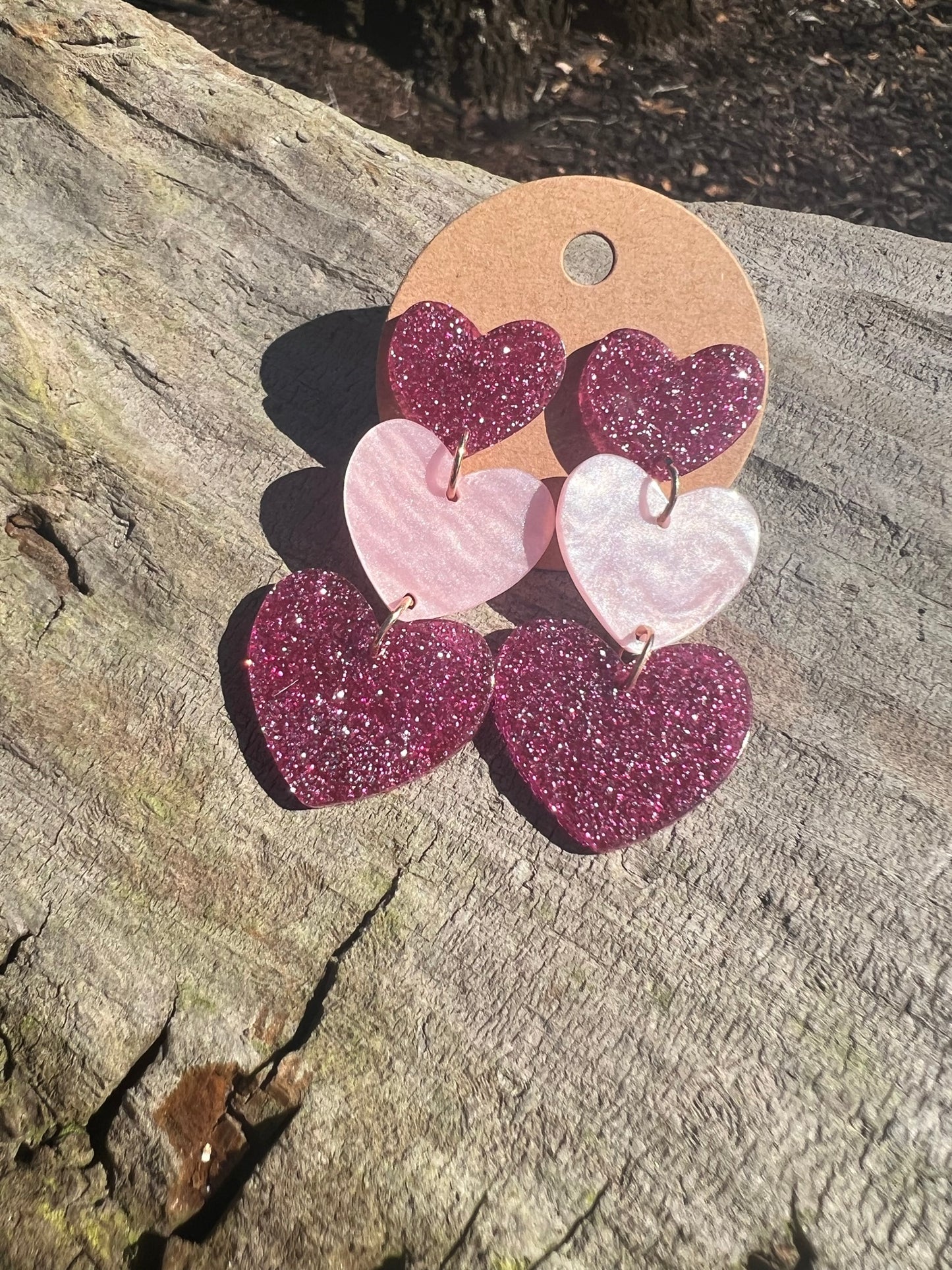 Pretty in Pink Dangly Earrings