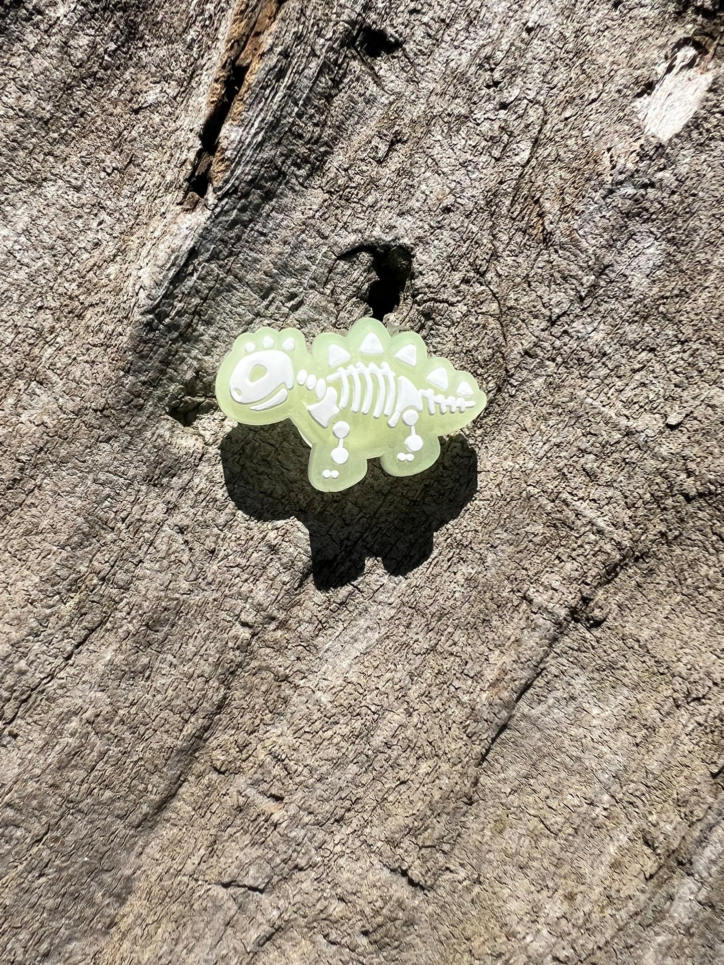 Dino Skeleton Croc Charms Glow in the Dark