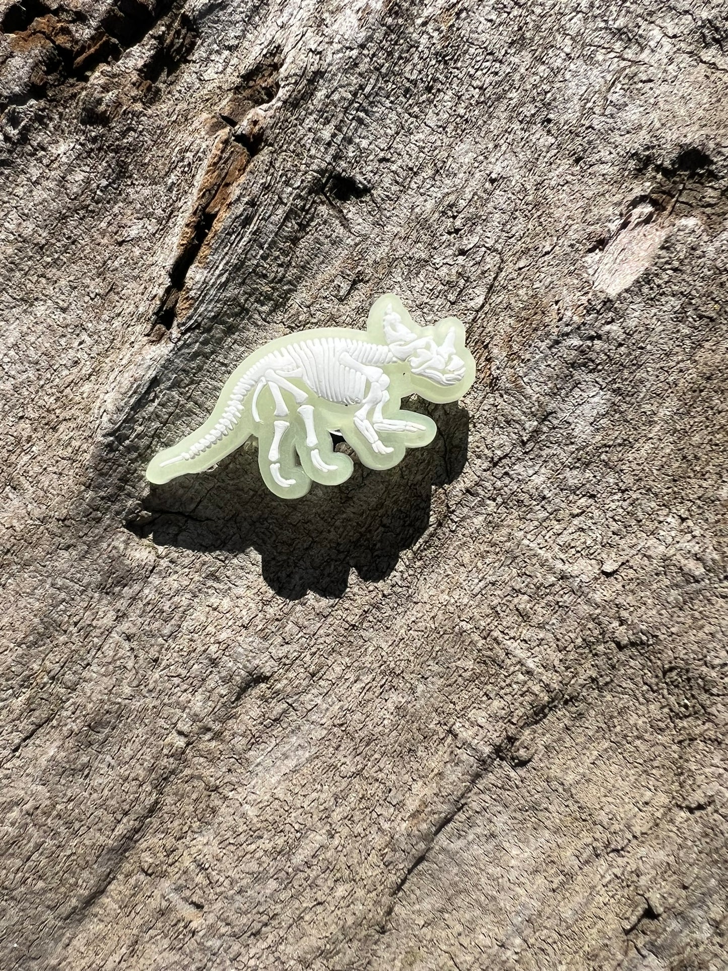 Dino Skeleton Croc Charms Glow in the Dark