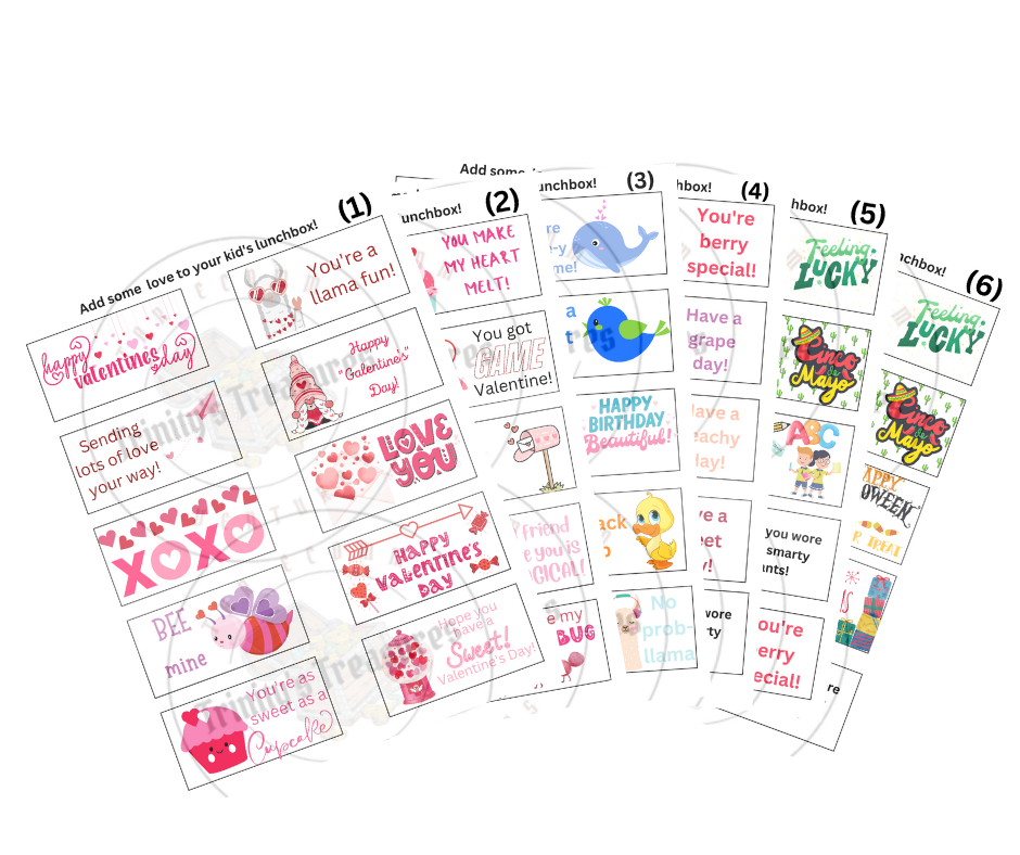 Printable Lunch Box Notes