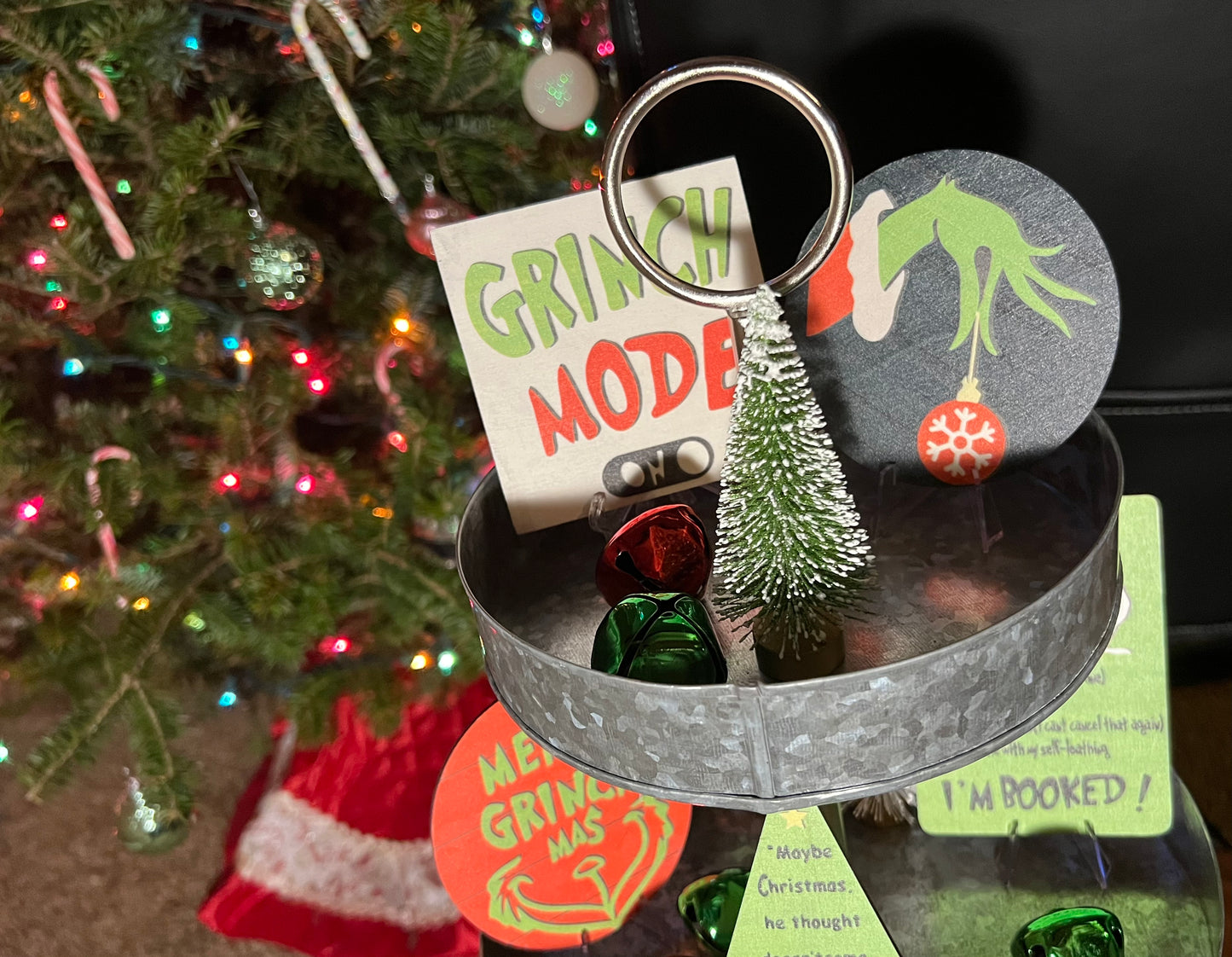 Grinch Tiered Tray Decor