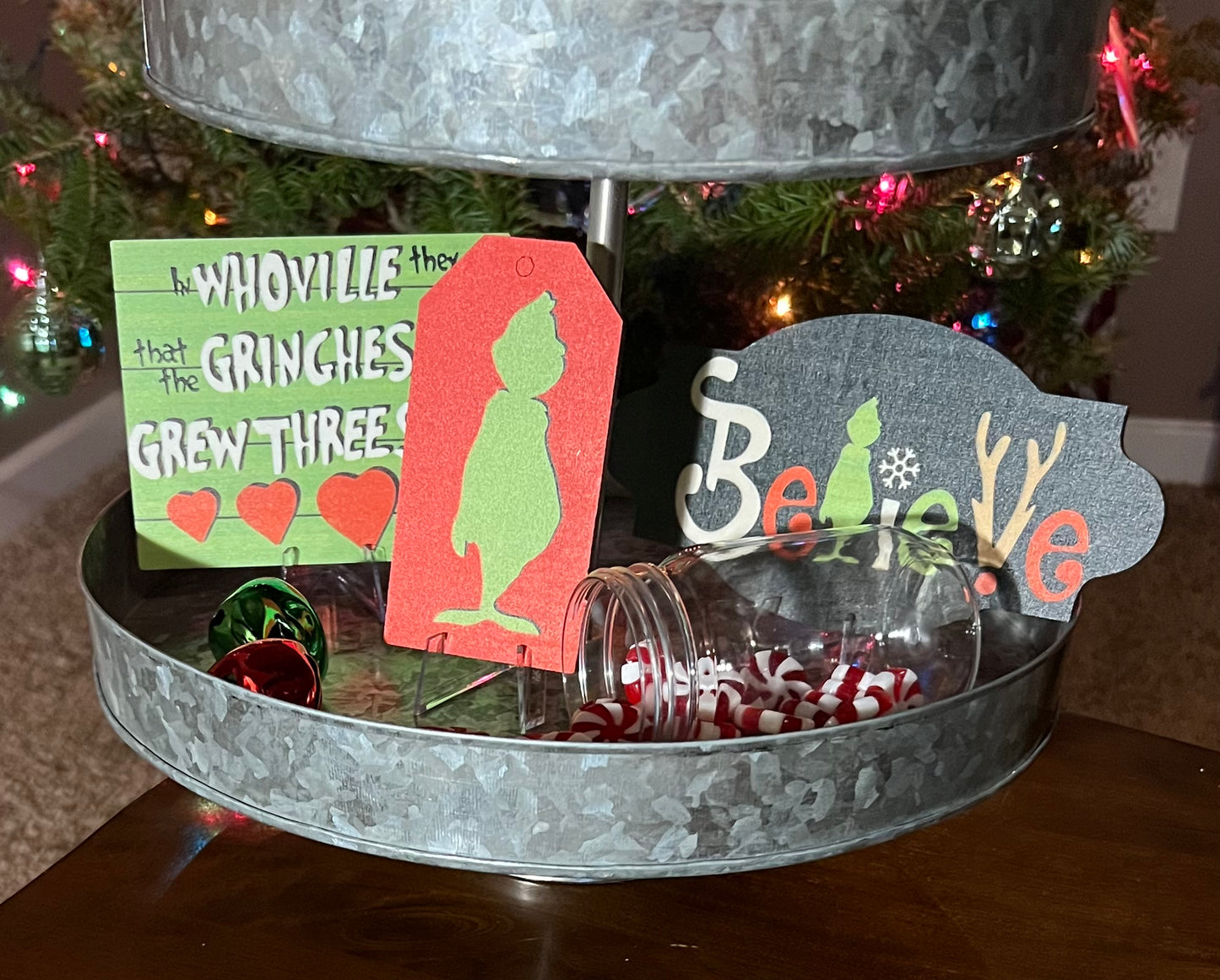 Grinch Tiered Tray Decor